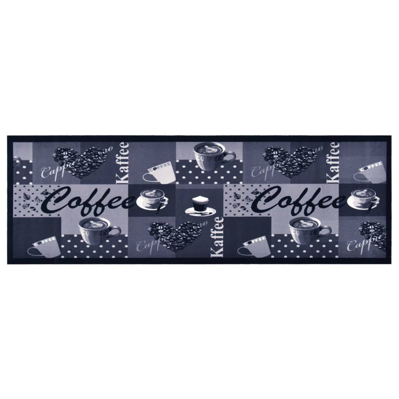 Vidaxl keukenmat wasbaar coffee 60x300 cm blauw