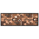 Vidaxl Mat de cocina Café lavable 45x150 cm de marrón