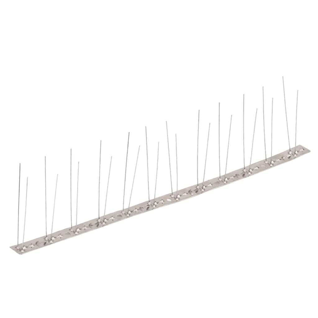 Vidaxl Pins Vogelen Pigeon con 2 hileras 20 st 10 m de acero inoxidable