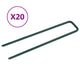 Vidaxl Erba artificiale PEGS 20 PC Ferro a U
