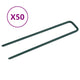 Vidaxl Erba artificiale PEGS 50 PC Ferro a U
