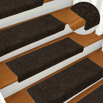 Tappetini Vidaxl Stair 15 St 65x21x4 cm Aghi marrone scuro