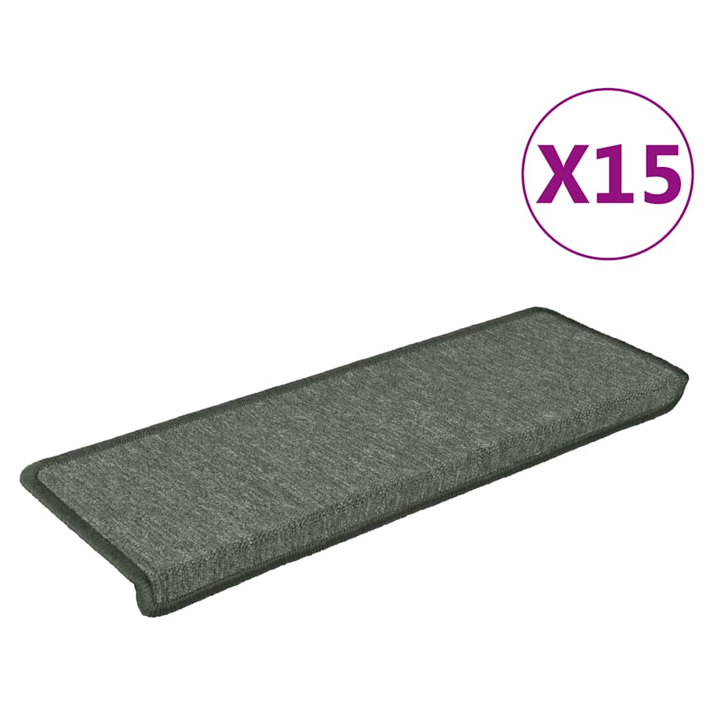 Vidaxl Stair tappetini 15 ST 65x21x4 cm Verde