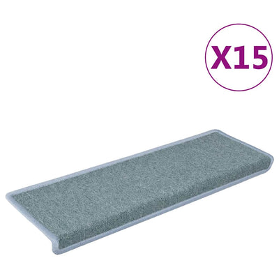 Esteras de escalera de Vidaxl 15 st 65x21x4 cm azul