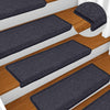 Esteras de escalera de Vidaxl 15 st 65x21x4 cm gris y azul