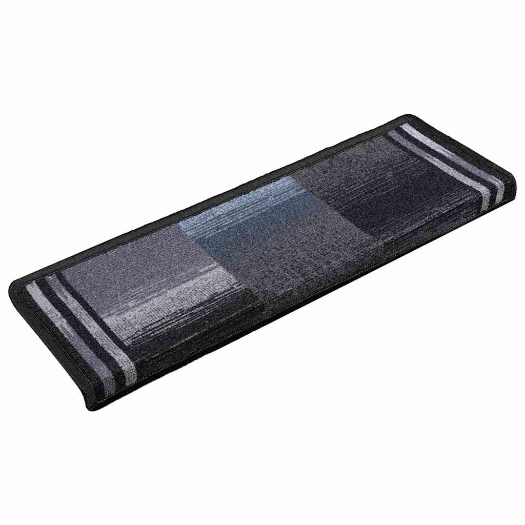 Vidaxl trapmatten zelfklevend 15 st 65x21x4 cm zwart en grijs