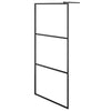 Vidaxl walk-in walk-in wall muro trasparente 80x195 cm vetro nero
