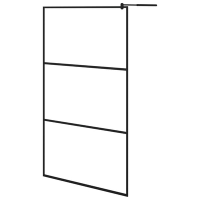 Vidaxl walk-in walk-in wall muro trasparente 115x195 cm vetro eSG nero