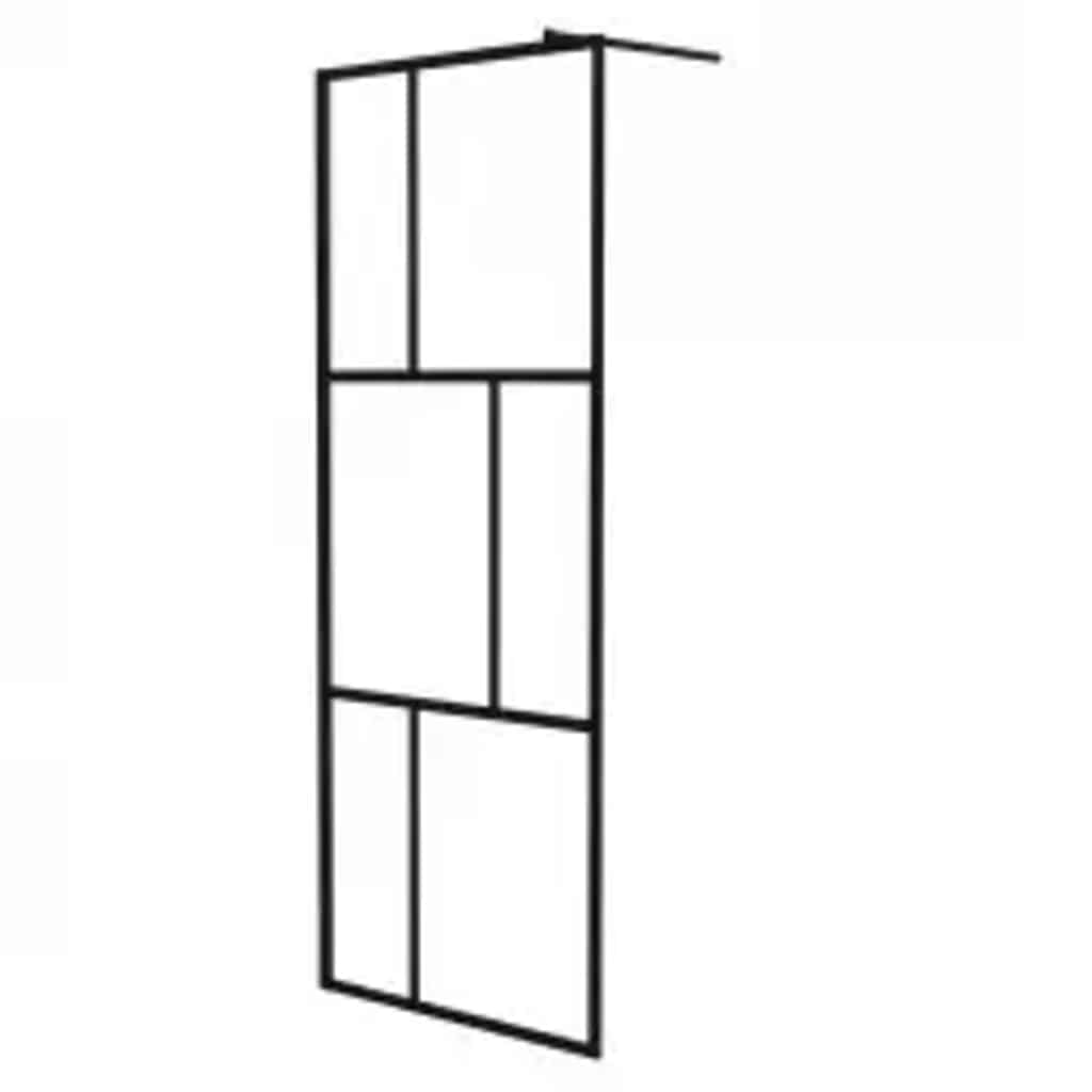 Vidaxl Walk -in Doccia Wall 80x195 cm Black indurito