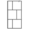 Vidaxl inloopdouchewand 100x195 cm gehard glas zwart