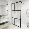 Vidaxl Walk -in Doccia parete 100x195 cm Black terminato