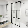 Vidaxl inloopdouchewand 100x195 cm gehard glas zwart