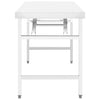 Vidaxl Cocina Table Plegable 100x60x80 cm de acero inoxidable