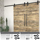 Set hardware Vidaxl per porte scorrevoli 2 St 200 cm in acciaio nero