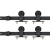 Juegos de masa Vidaxl para puerta corredera 2 st 183 cm de acero negro