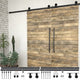 Set hardware Vidaxl per porte scorrevoli 2 St 200 cm in acciaio nero