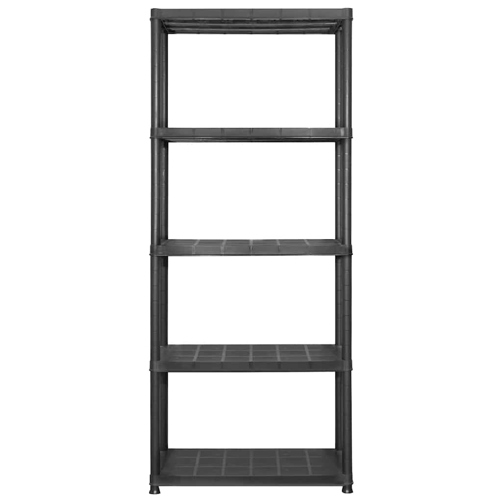 Vidaxl Storage Rack 5 213x38x170 cm de plástico negro