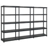 Vidaxl opbergrek 5-laags 274,5x45,7x185 cm kunststof zwart