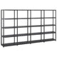 Vidaxl Storage Rack a 5 strati 284x38x170 cm di plastica nero