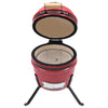 Vidaxl Kamado Barbecue 2-en-1 56 cm de cerámica rojo