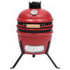 Vidaxl Kamado Barbecue 2-en-1 56 cm de cerámica rojo