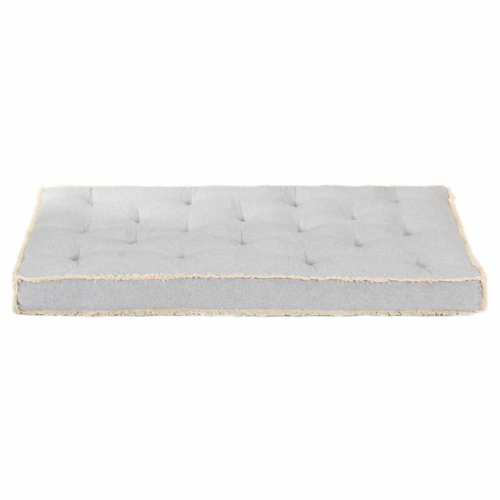 Vidaxl divano cuscino pallet 120x80x10 cm grigio