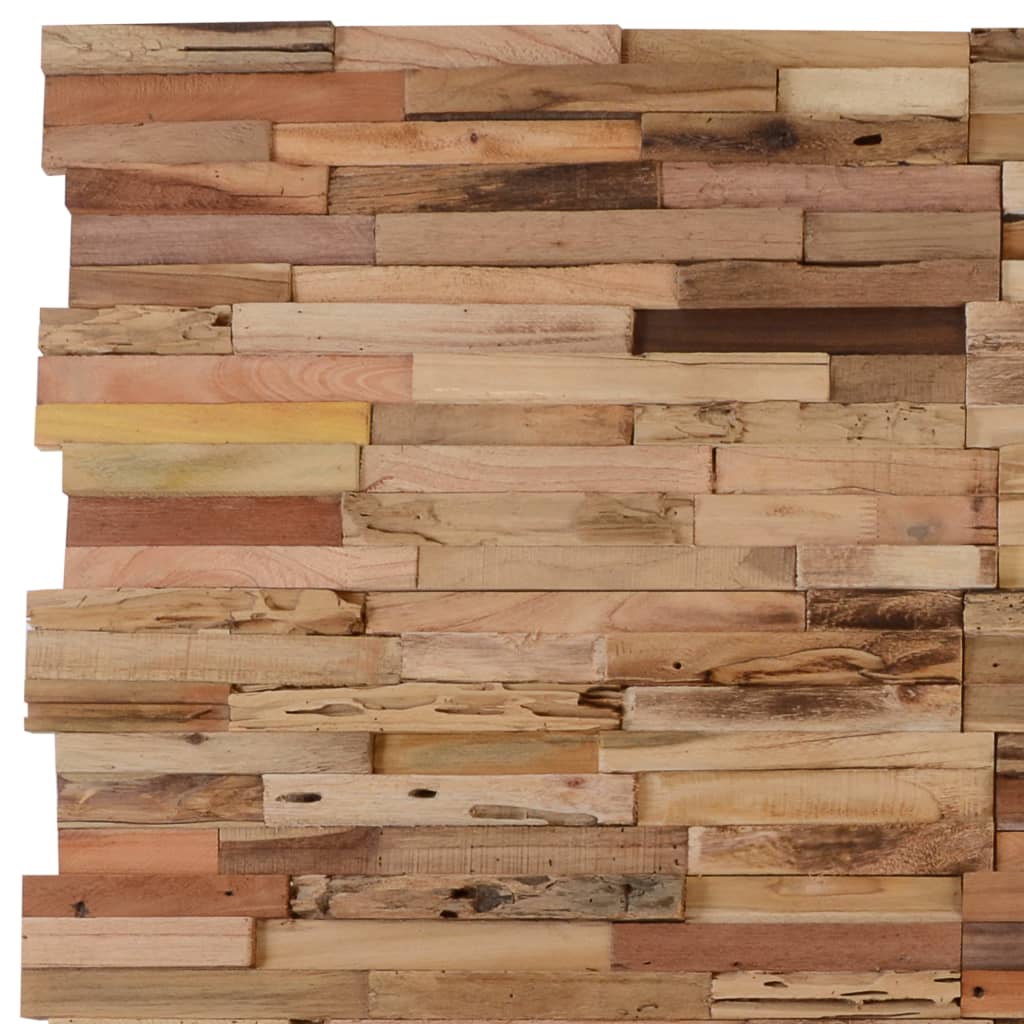 Pannelli a parete Vidaxl 10 St 1,03 m² Legno di teak riutilizzato