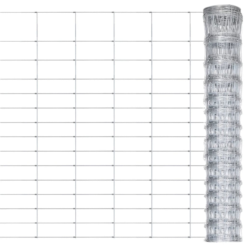 Vidaxl hek 50x1,6 m gegalvaniseerd staal zilverkleurig