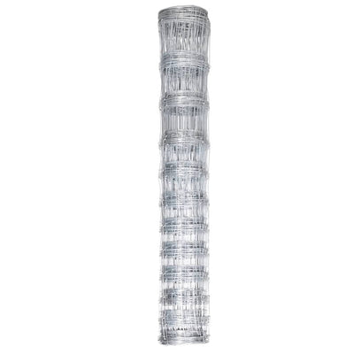 Vidaxl cerca 50 m 150 cm de acero galvanizado de plata coloreada