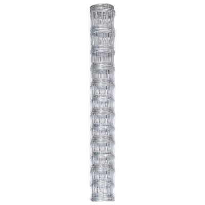 Vidaxl cerca 50 m 150 cm de acero galvanizado de plata coloreada