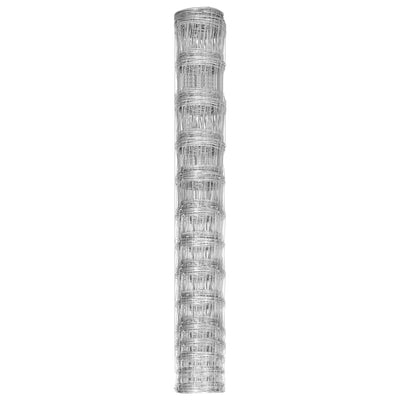 Vidaxl cerca 50 m 150 cm de acero galvanizado de plata coloreada