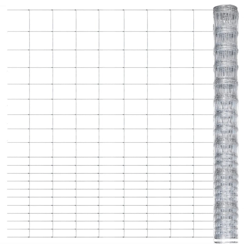Vidaxl hek 50x1,6 m gegalvaniseerd staal zilverkleurig