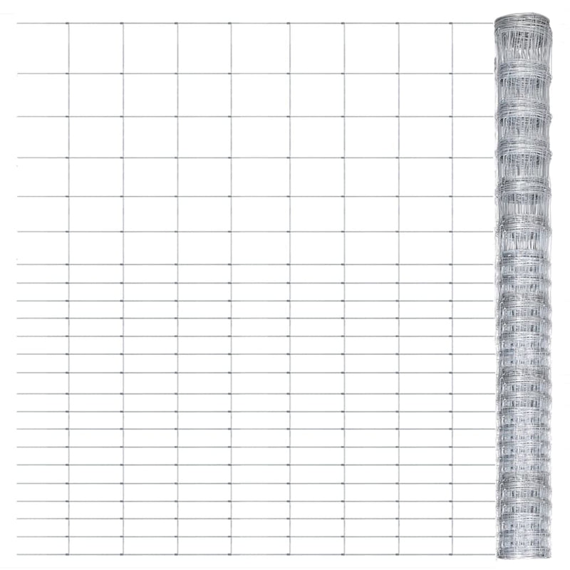 Vidaxl Garden Fence 50x1.6 M Galvanized Steel Silver Colored
