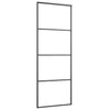 Vidaxl schuifdeur 76x205 cm aluminium en esg-glas zwart
