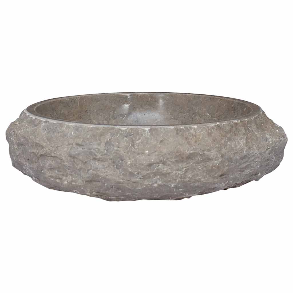 Vidaxl fregadero Ø40x12 cm de mármol gris