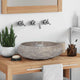 Vidaxl Sink Ø40x12 cm Marble grigio