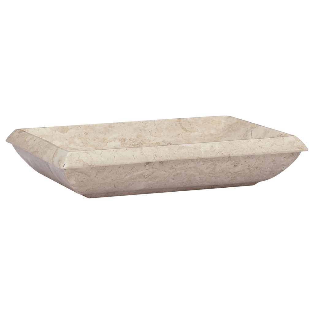 Vidaxl fregadero 50x35x10 cm de crema de mármol