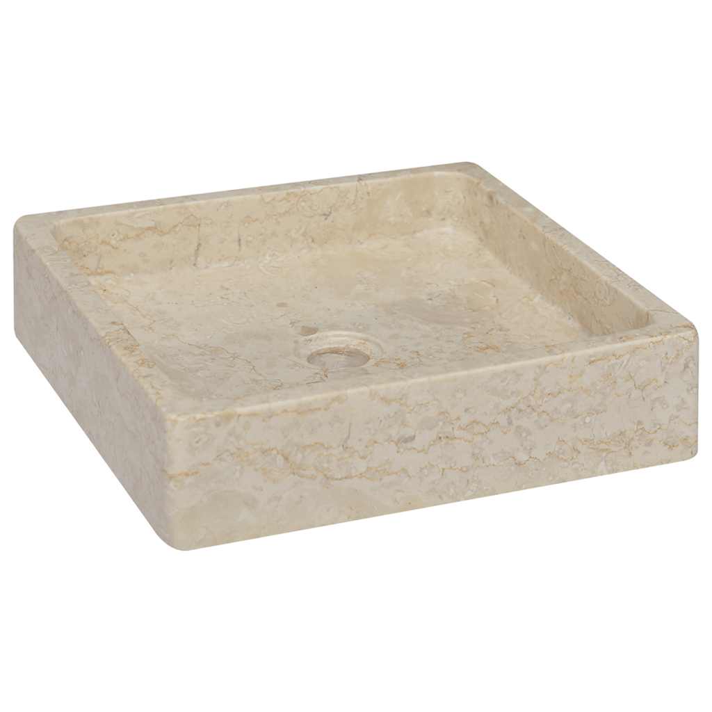 Vidaxl Lavel 40x40x10 cm Crema di marmo colorato