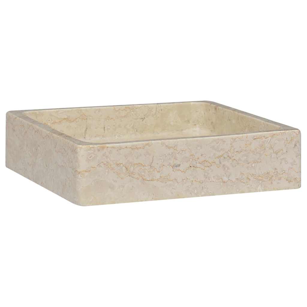 Vidaxl Lavel 40x40x10 cm Crema di marmo colorato
