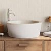Vidaxl Sink Ø40x15 cm Crema di marmo colorato