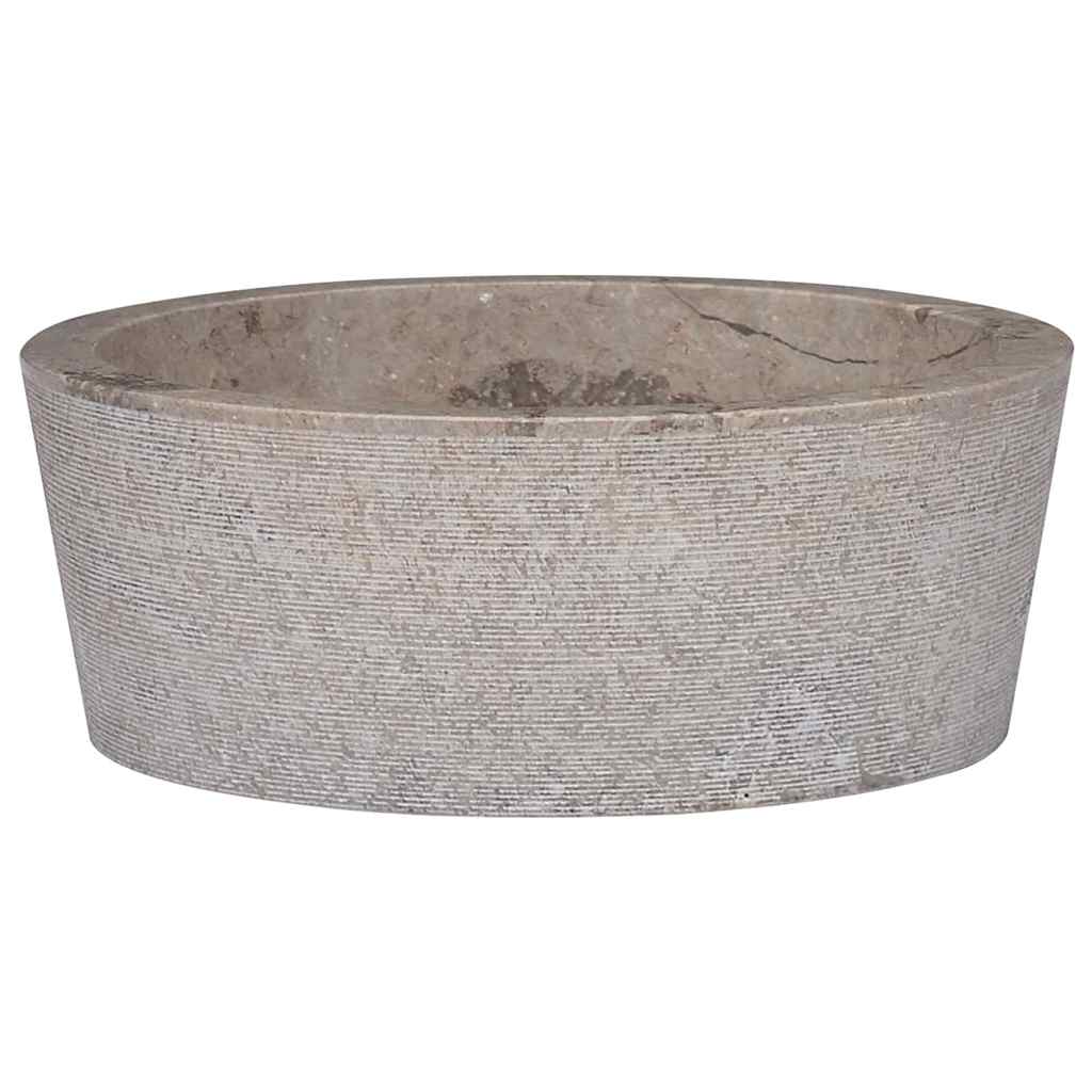 Vidaxl Sink Ø40x15 cm Marble grigio