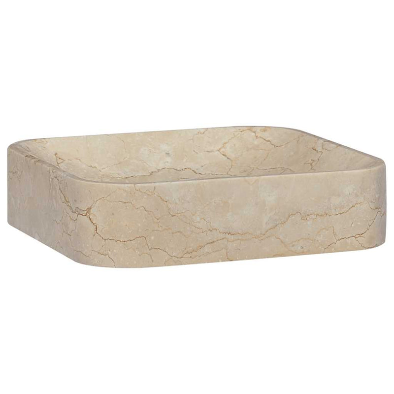 Vidaxl Lavel 40x40x10 cm Crema di marmo colorato