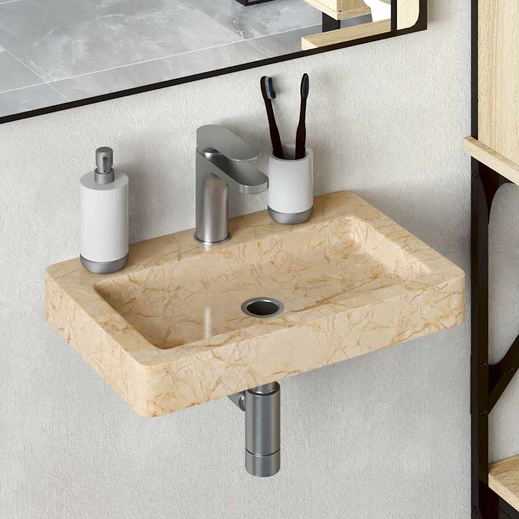 Vidaxl Washbasin Wall -REMERA DE MARBLE 38X24X6.5 CM -CONLADO