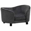 Vidaxl hondenbank 69x49x40 cm pluche donkergrijs