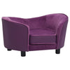 Vidaxl Dog Bank 69x49x40 cm Pluche e in pelle artificiale Red bordeaux