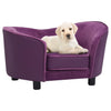 Vidaxl Dog Bank 69x49x40 cm Pluche e in pelle artificiale Red bordeaux