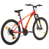 Vidaxl Mountain Bike 21 engranajes 27.5 pulgadas Ruedas de 38 cm marco rojo