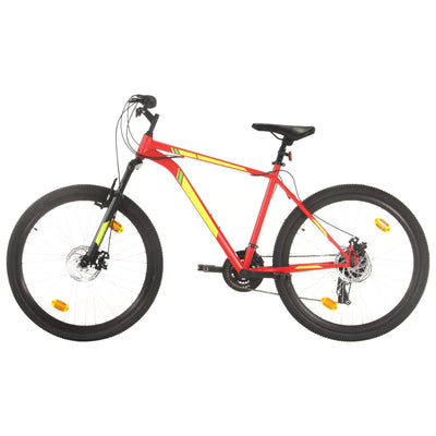 Vidaxl Mountain Bike 21 engranajes 27.5 pulgadas Ruedas de 42 cm marco rojo