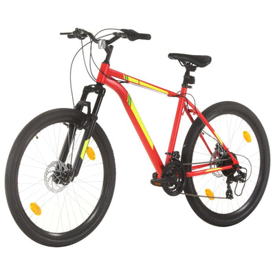 Vidaxl Mountain Bike 21 engranajes 27.5 pulgadas Ruedas de 42 cm marco rojo