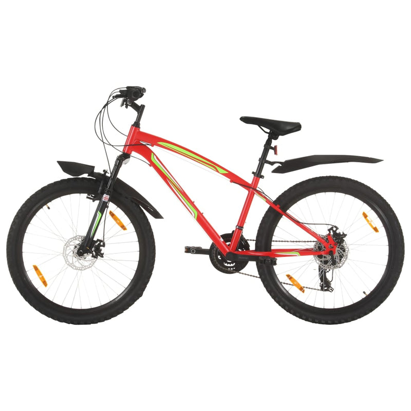 Vidaxl Mountainbike 21 engranajes de 26 pulgadas ruedas 36 cm rojo